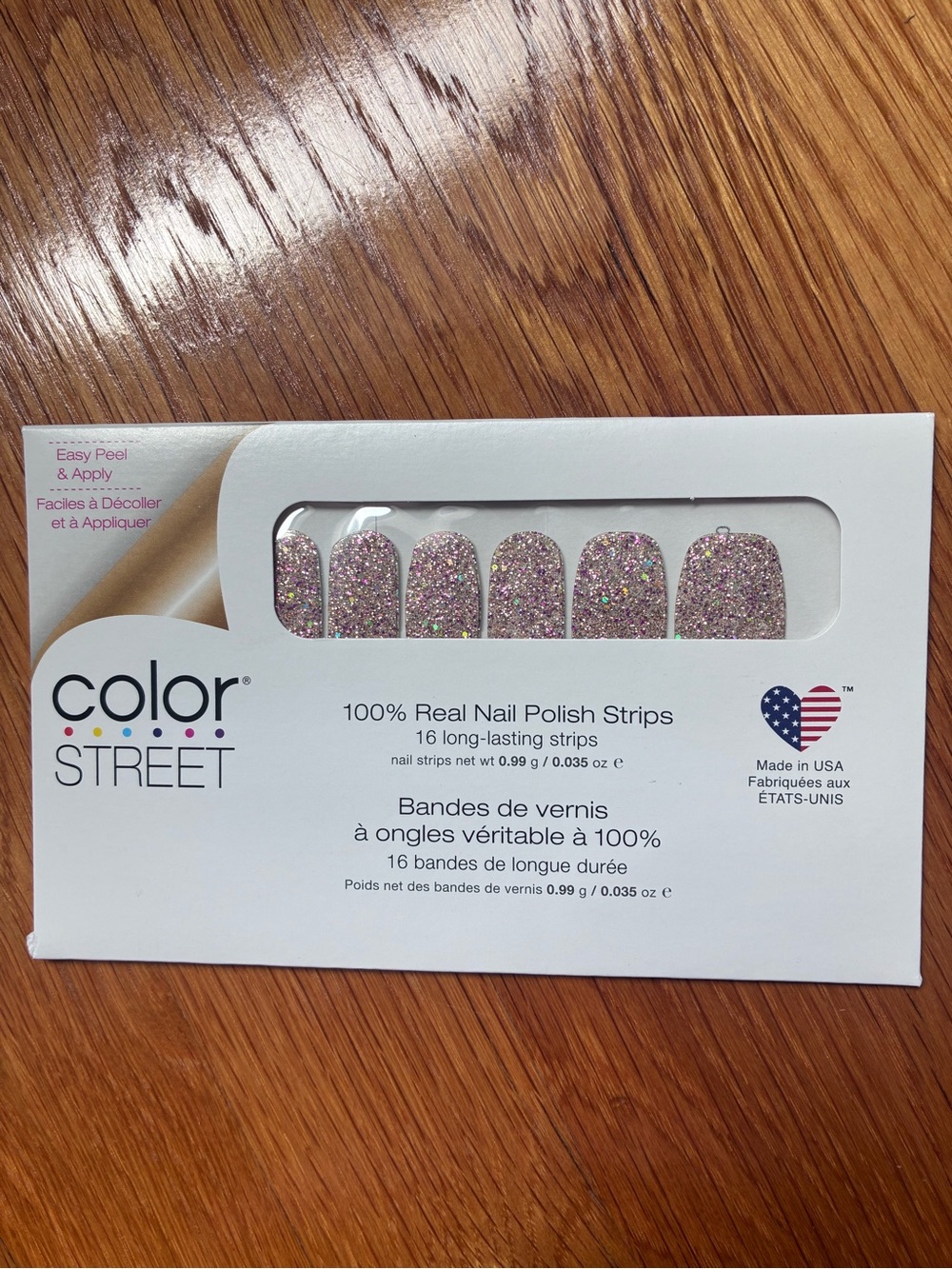 Color Street Pink Multi-Glitter Nail Polish Strips